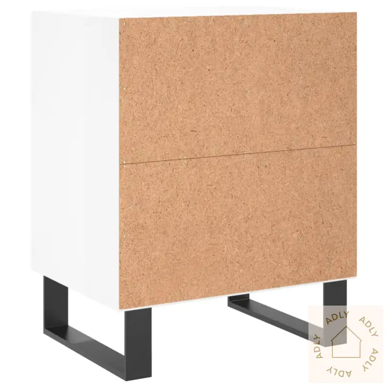 Nattbord 2 Stk Høyglans Hvit 40X30X50 Cm Konstruert Tre