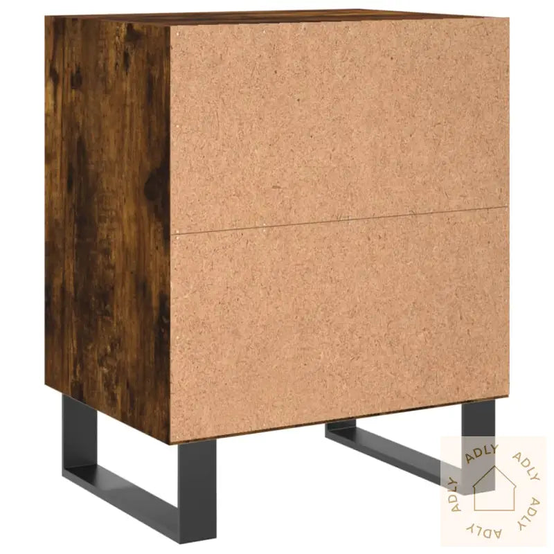Nattbord 2 Stk Røkt Eik 40X30X50 Cm Konstruert Tre