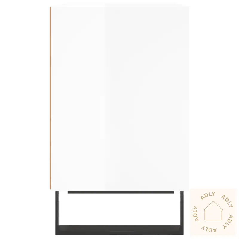 Nattbord 2 Stk Høyglans Hvit 40X30X50 Cm Konstruert Tre