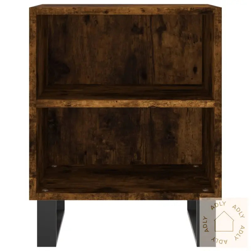 Nattbord 2 Stk Røkt Eik 40X30X50 Cm Konstruert Tre