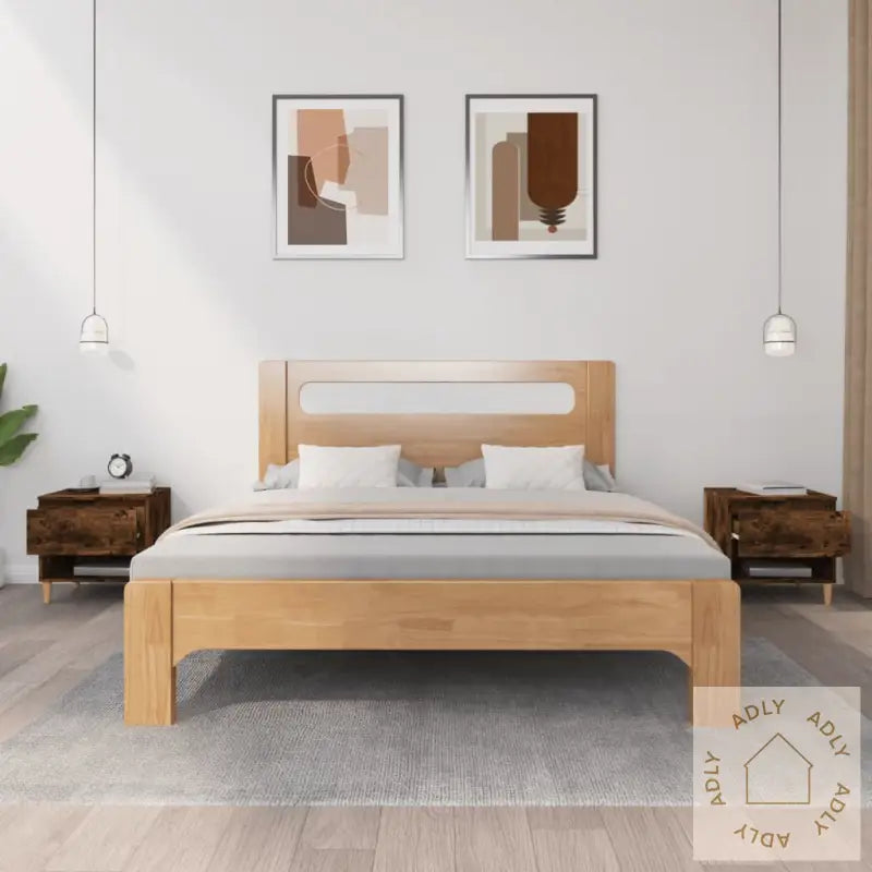 Nattbord 2 Stk Røkt Eik 50X46X50 Cm Konstruert Tre