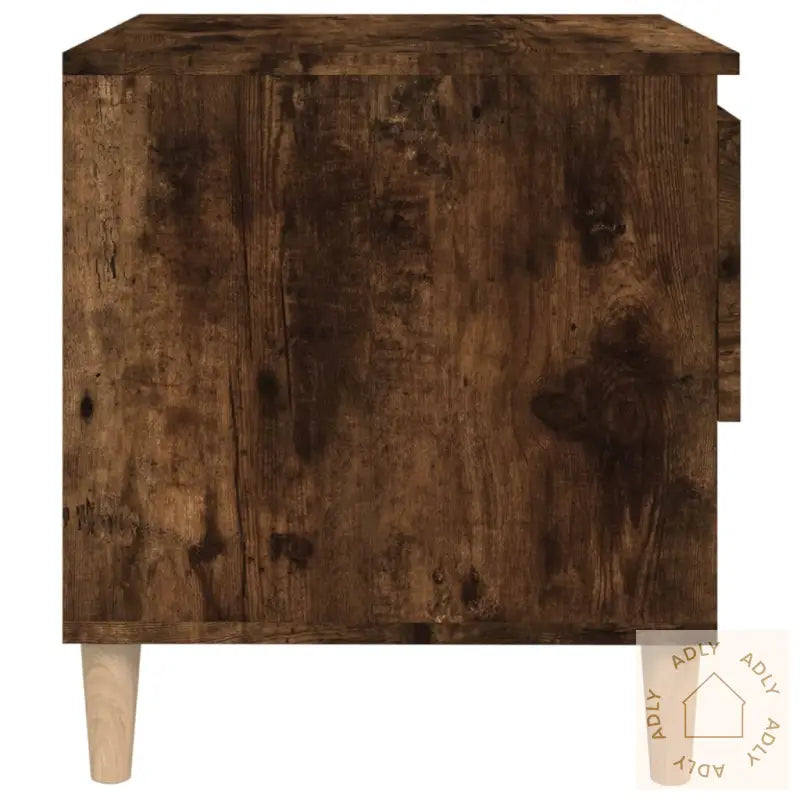 Nattbord 2 Stk Røkt Eik 50X46X50 Cm Konstruert Tre