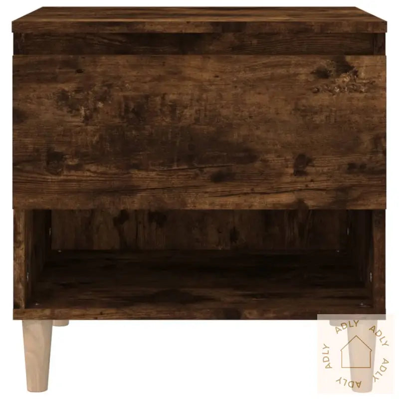 Nattbord 2 Stk Røkt Eik 50X46X50 Cm Konstruert Tre