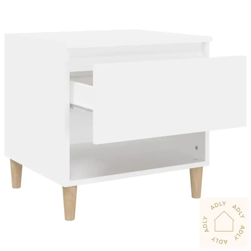 Nattbord 2 Stk Hvit 50X46X50 Cm Konstruert Tre