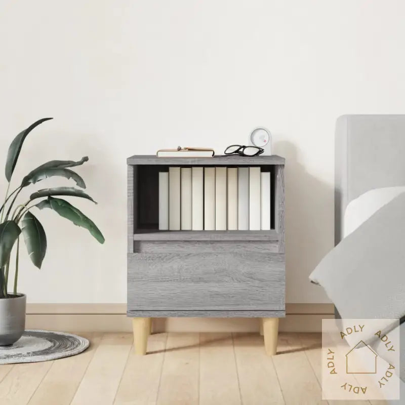Nattbord 2 Stk Grå Sonoma 40X35X50 Cm
