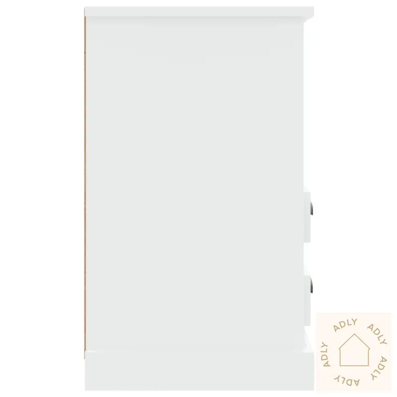 Nattbord 2 Stk Høyglans Hvit 43X36X60 Cm