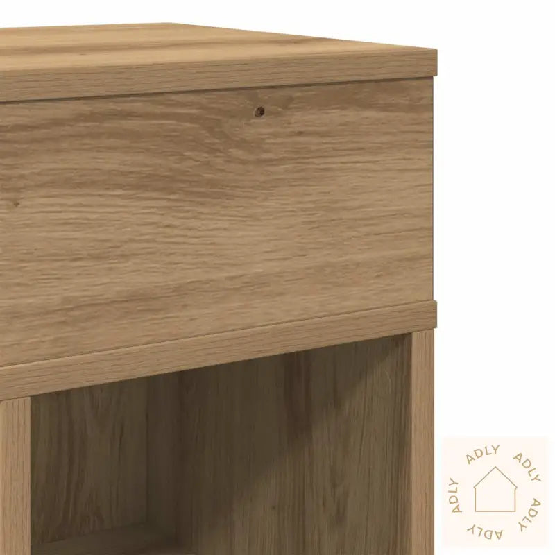Nattbord 2 Stk Med Skuff Artisan Eik 25X31X66 Cm