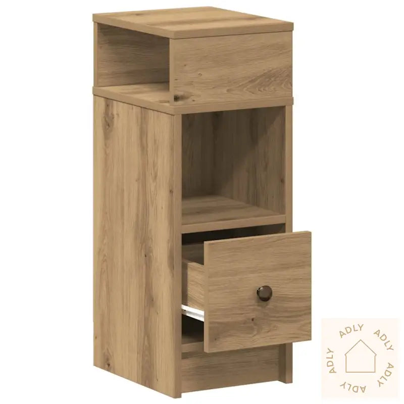 Nattbord Med Skuff Artisan Eik 25X31X66 Cm