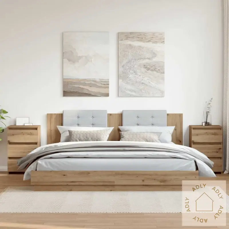 Nattbord 2 Stk Artisan Eik 40X35X62,5 Cm Konstruert Tre