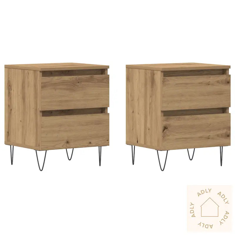 Nattbord 2 Stk Artisan Eik 40X35X50 Cm Egetre