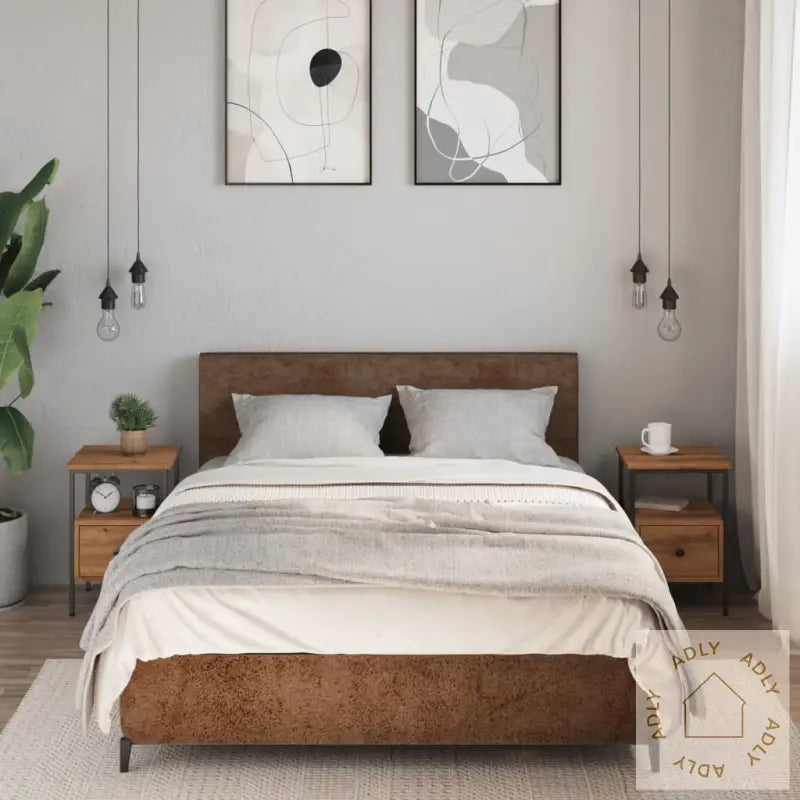Nattbord 2 Stk Artisan Eik 34X36X50 Cm Konstruert Tre
