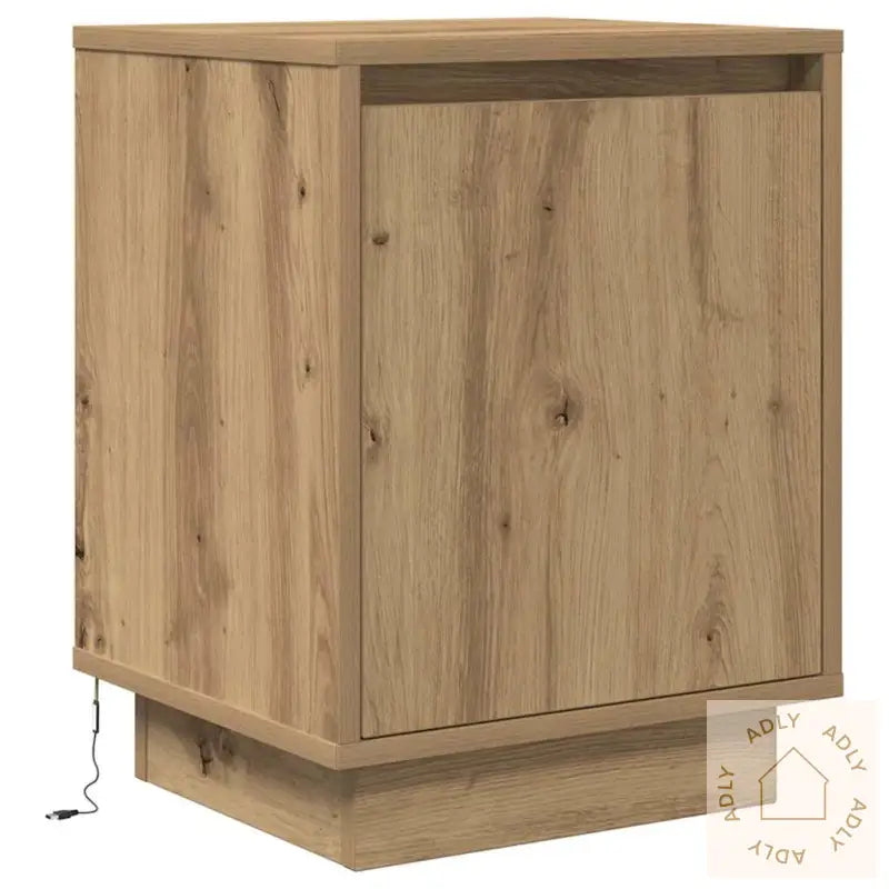 Nattbord Med Led Artisan Eik 38X34X50 Cm