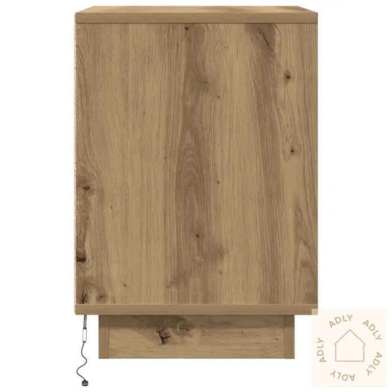 Nattbord Med Led Artisan Eik 38X34X50 Cm