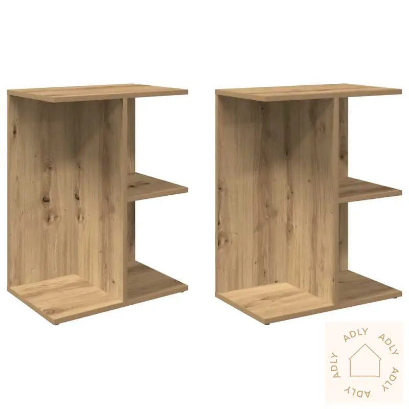 Nattbord 2 Stk Artisan Eik 46,5X29X61 Cm Konstruert Tre