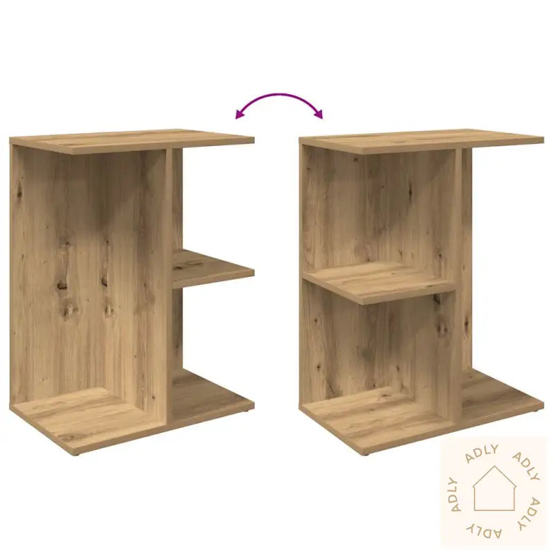 Nattbord 2 Stk Artisan Eik 46,5X29X61 Cm Konstruert Tre