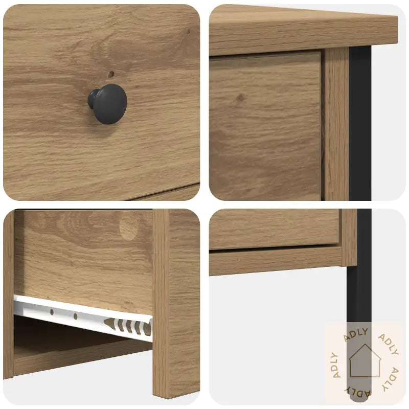 Nattbord Artisan Eik 40X42X50 Cm Konstruert Tre