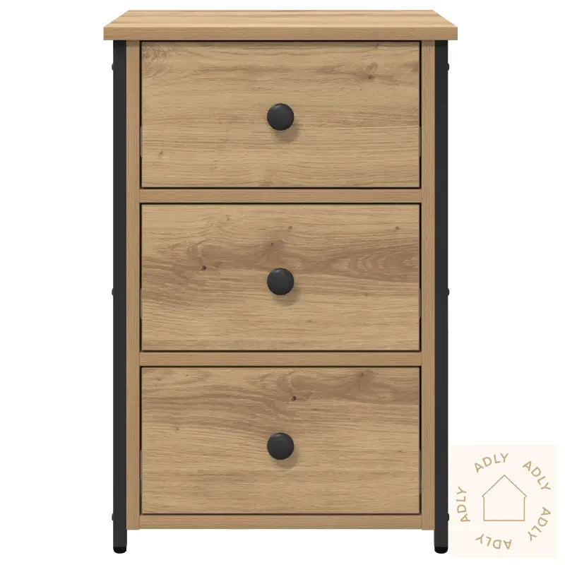 Nattbord Artisan Eik Konstruert Tre Kompakt Holdbar Nattbord