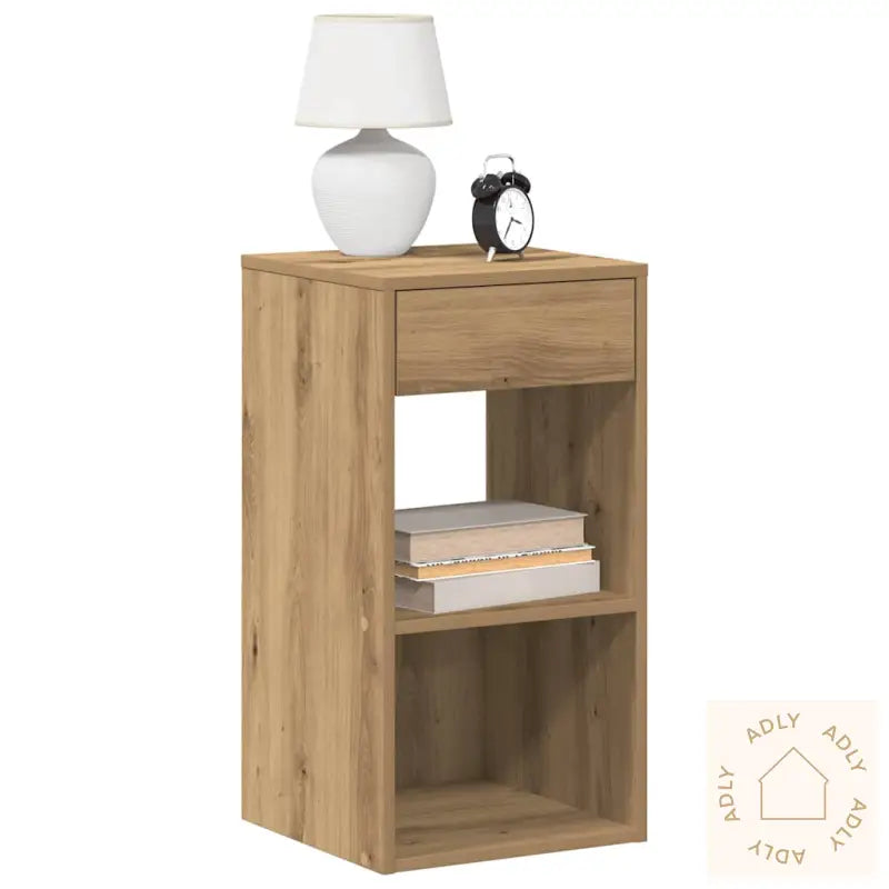 Nattbord Med Skuff 2 Stk Artisan Eik 35X34X66,5 Cm