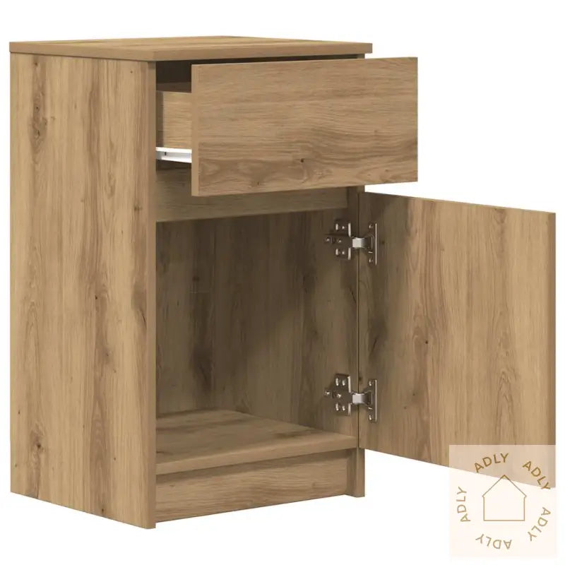 Nattbord 2 Stk Artisan Eik 39X35X65 Cm Konstruert Tre