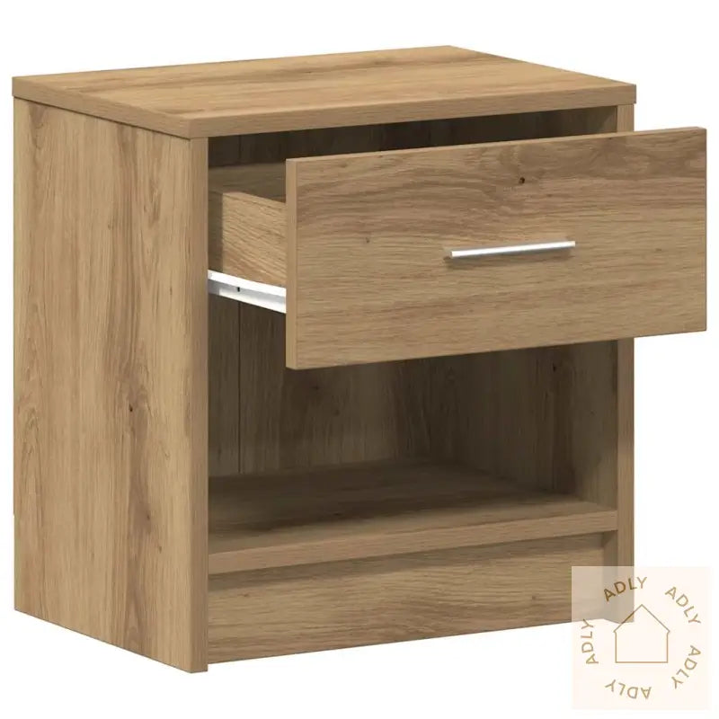 Nattbord 2 Stk Med Skuff Artisan Eik 39X28X41 Cm
