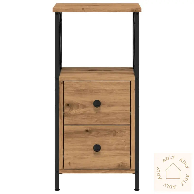 Nattbord 2 Stk Artisan Eik 34X35,5X70 Cm Konstruert Tre