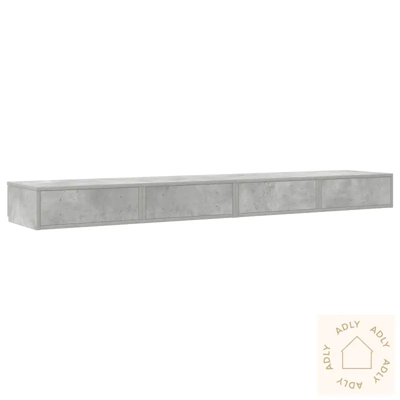 Bedskuffer Betonggrå 180X36,5X16,5 Cm Konstruert Tre