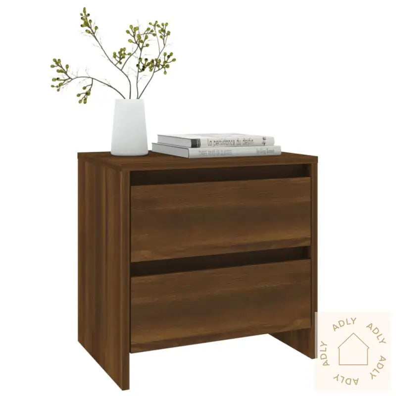 Nattbord Brun Eik 45X34,5X44,5 Cm Konstruert Tre