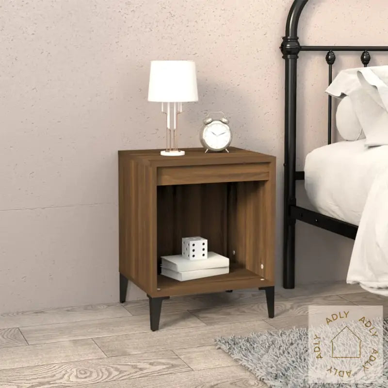 Nattbord 2 Stk Brun Eik 40X35X50 Cm