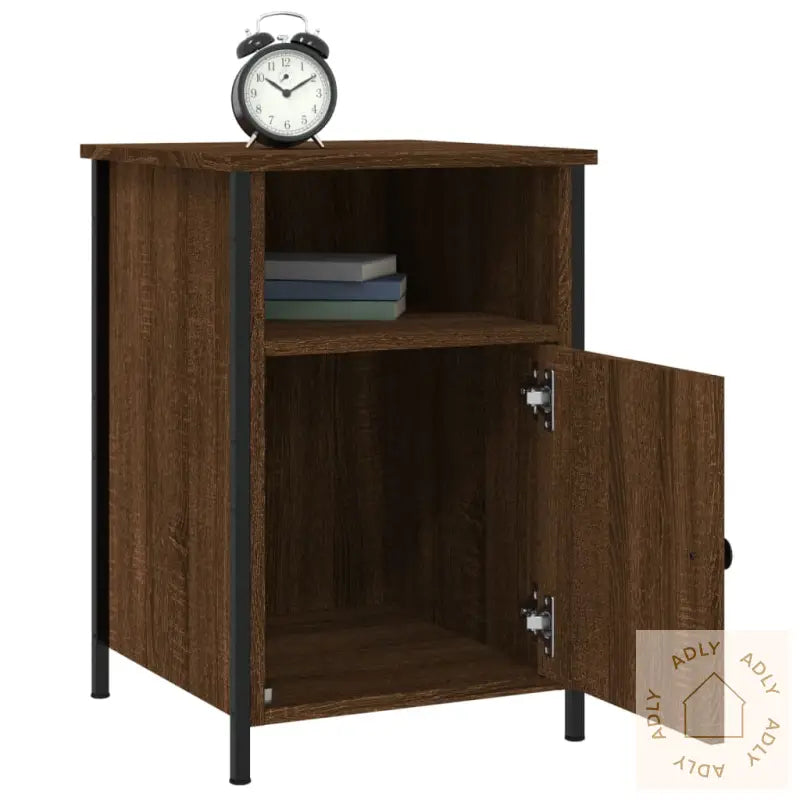 Nattbord 2 Stk Brun Eik 40X42X60 Cm Konstruert Tre