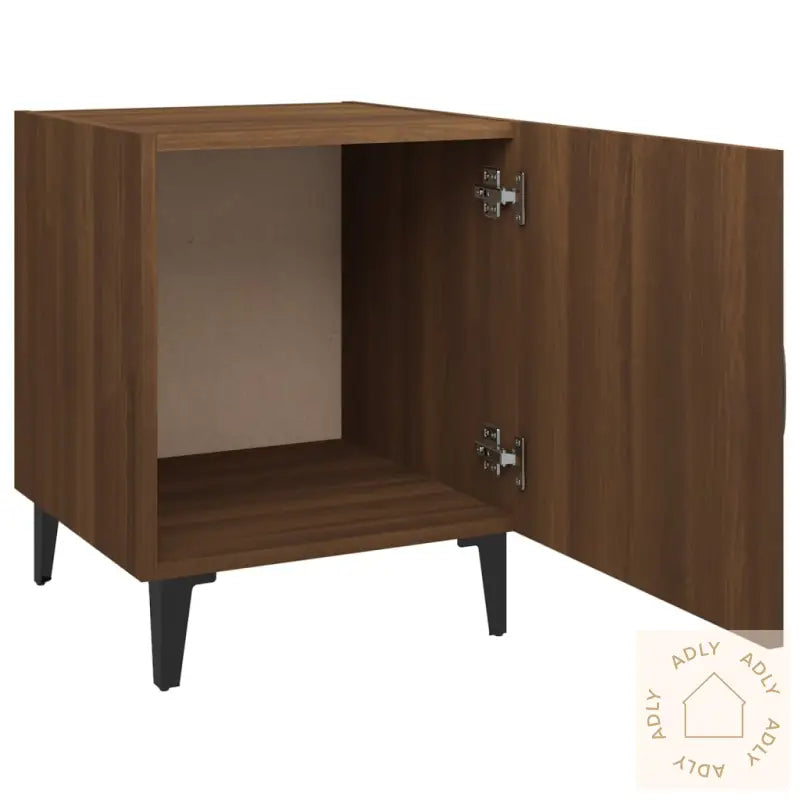 Nattbord 2 Stk Brun Eik Konstruert Tre