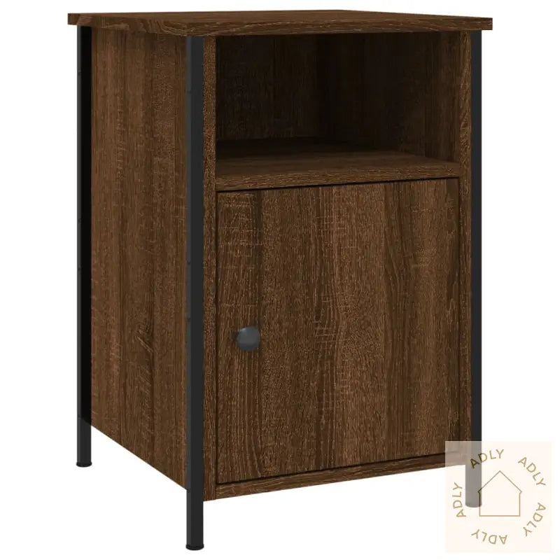 Nattbord 2 Stk Brun Eik 40X42X60 Cm Konstruert Tre