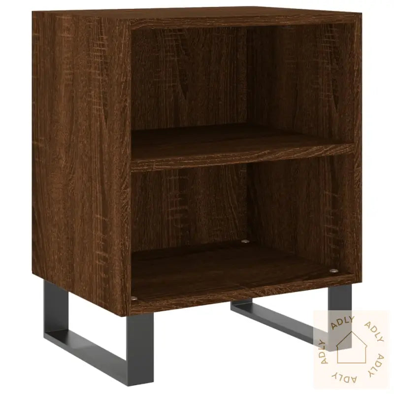 Nattbord 2 Stk Brun Eik 40X30X50 Cm Konstruert Tre