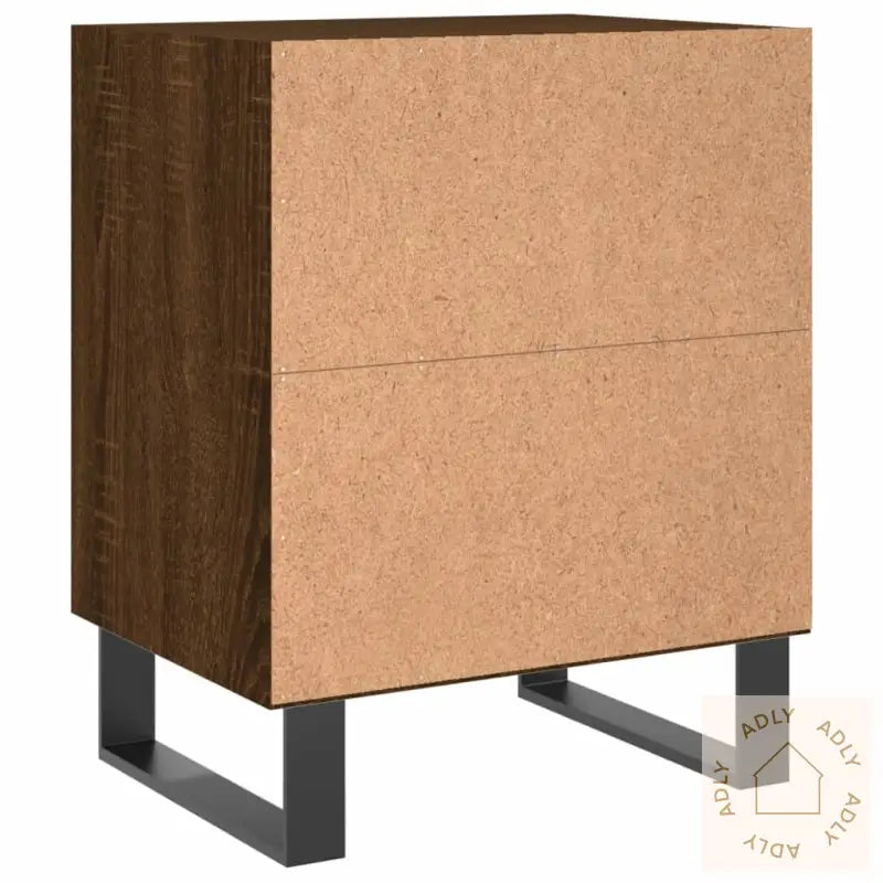 Nattbord 2 Stk Brun Eik 40X30X50 Cm Konstruert Tre