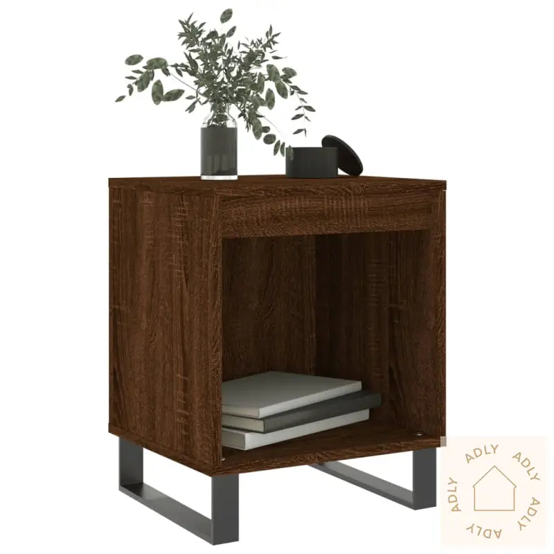 Nattbord 2 Stk Brun Eik 40X35X50 Cm Konstruert Tre