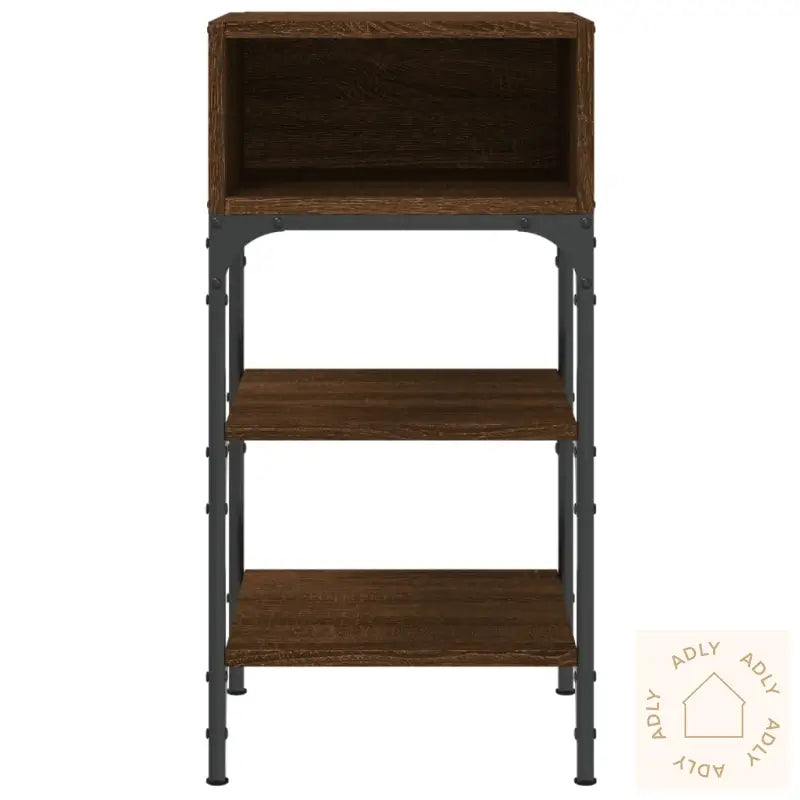 Nattbord 2 Stk Brun Eik 35X34,5X70 Cm Konstruert Tre