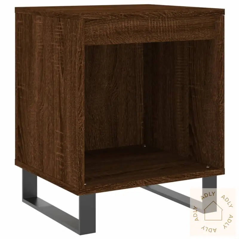 Nattbord 2 Stk Brun Eik 40X35X50 Cm Konstruert Tre