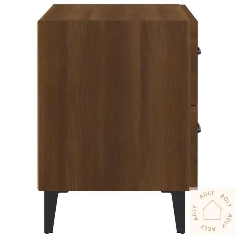 Nattbord 2 Stk Brun Eik 40X35X47,5 Cm