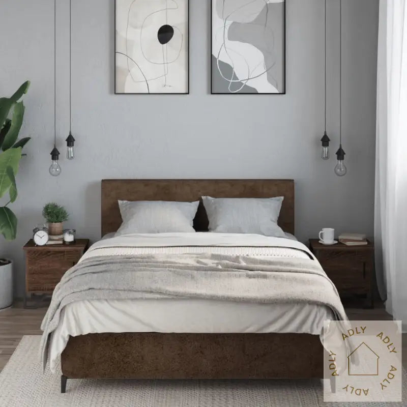 Nattbord 2 Stk Brun Eik 40X30X40 Cm Sponplate