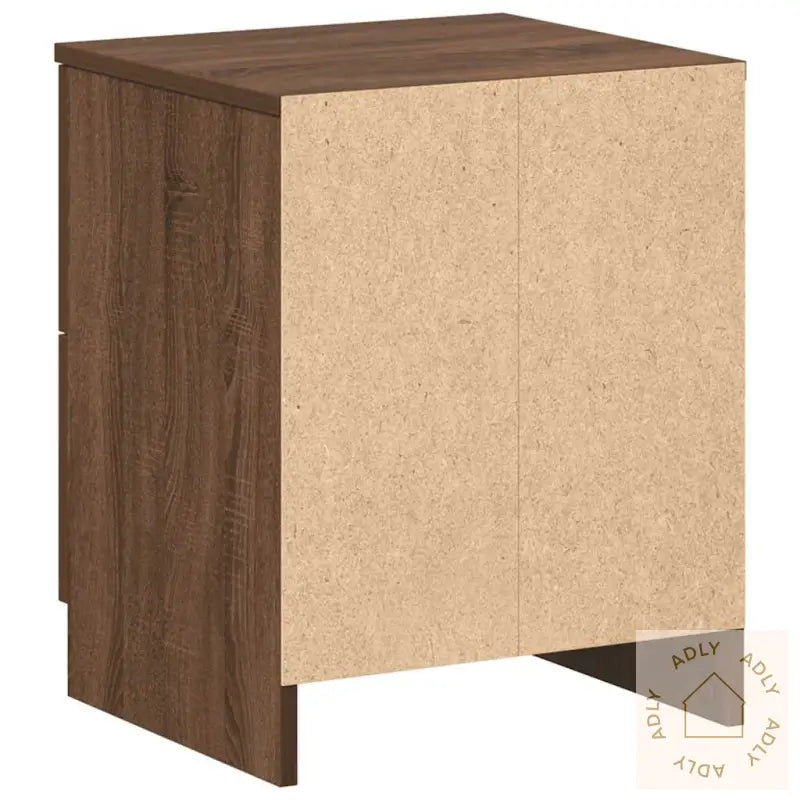 Nattbord 2 Stk Med 2 Skuffer Brun Eik 40X36X50 Cm