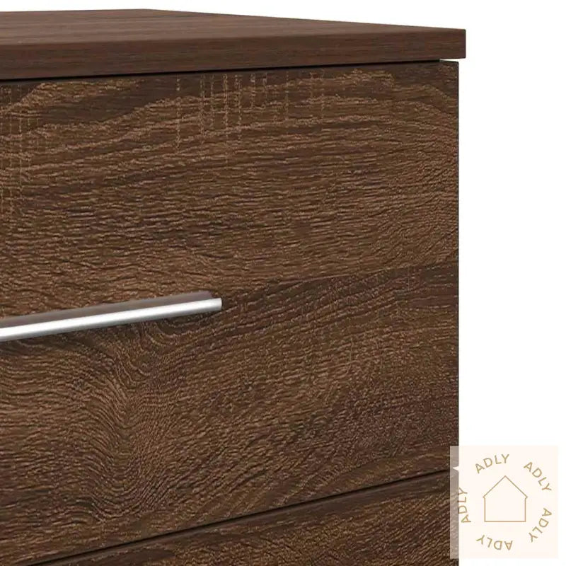 Nattbord 2 Stk Med 2 Skuffer Brun Eik 40X36X50 Cm