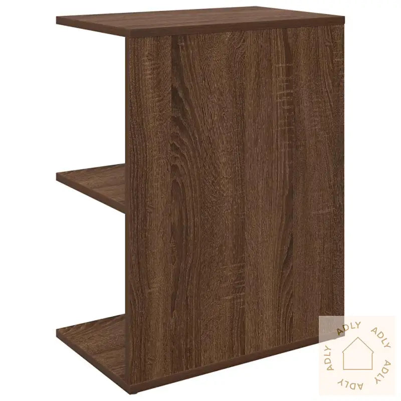 Nattbord 2 Stk Brun Eik 46,5X29X61 Cm Konstruert Tre