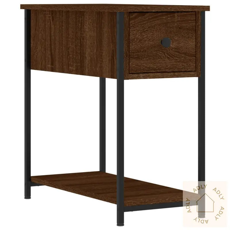 Nattbord 2 Stk Brun Eik 30X60X60 Cm Konstruert Tre