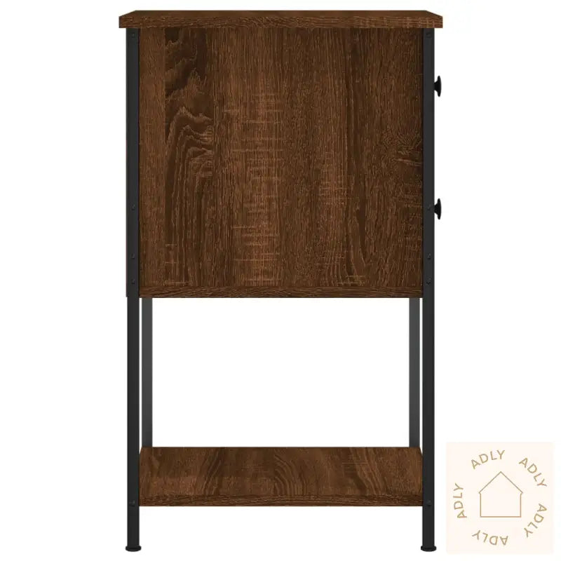 Nattbord 2 Stk Brun Eik 32X42X70 Cm Konstruert Tre