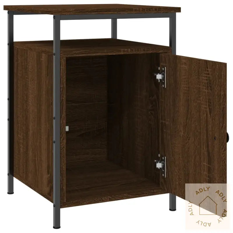 Nattbord Brun Eik 40X42X60 Cm Konstruert Tre