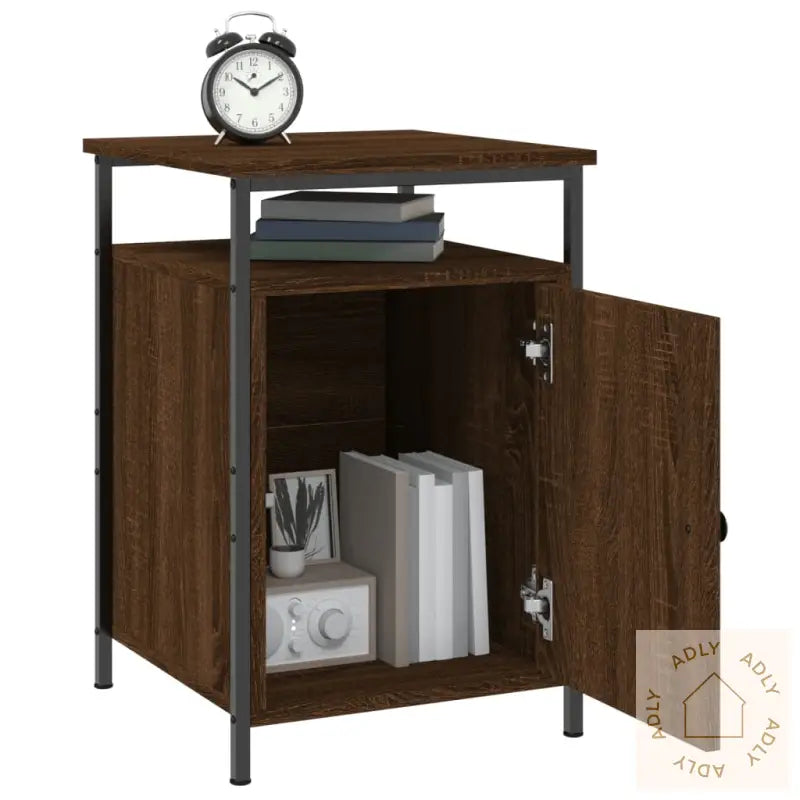 Nattbord Brun Eik 40X42X60 Cm Konstruert Tre