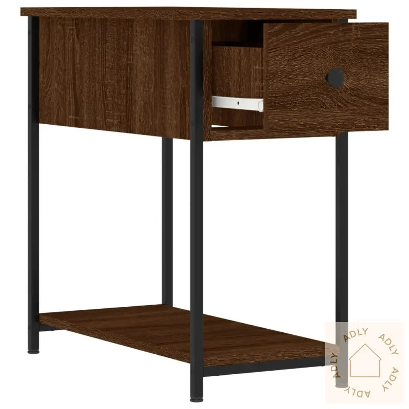 Nattbord 2 Stk Brun Eik 30X60X60 Cm Konstruert Tre