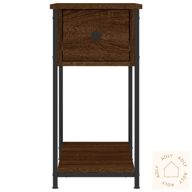 Nattbord 2 Stk Brun Eik 30X60X60 Cm Konstruert Tre