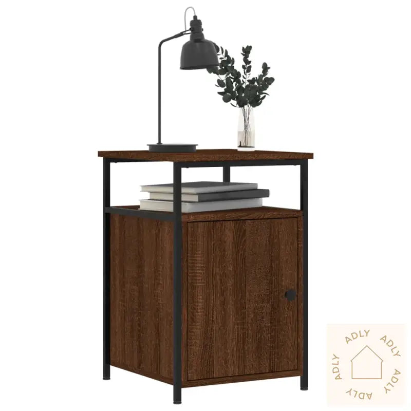 Nattbord 2 Stk Brun Eik 40X42X60 Cm Konstruert Tre