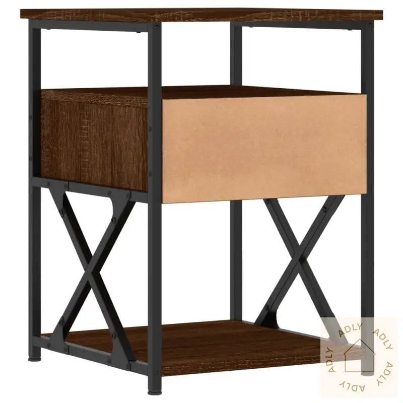 Nattbord 2 Stk Brun Eik 40X42X55 Cm Konstruert Tre