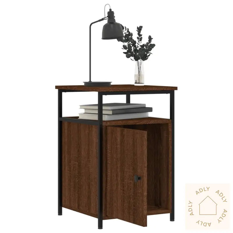 Nattbord 2 Stk Brun Eik 40X42X60 Cm Konstruert Tre